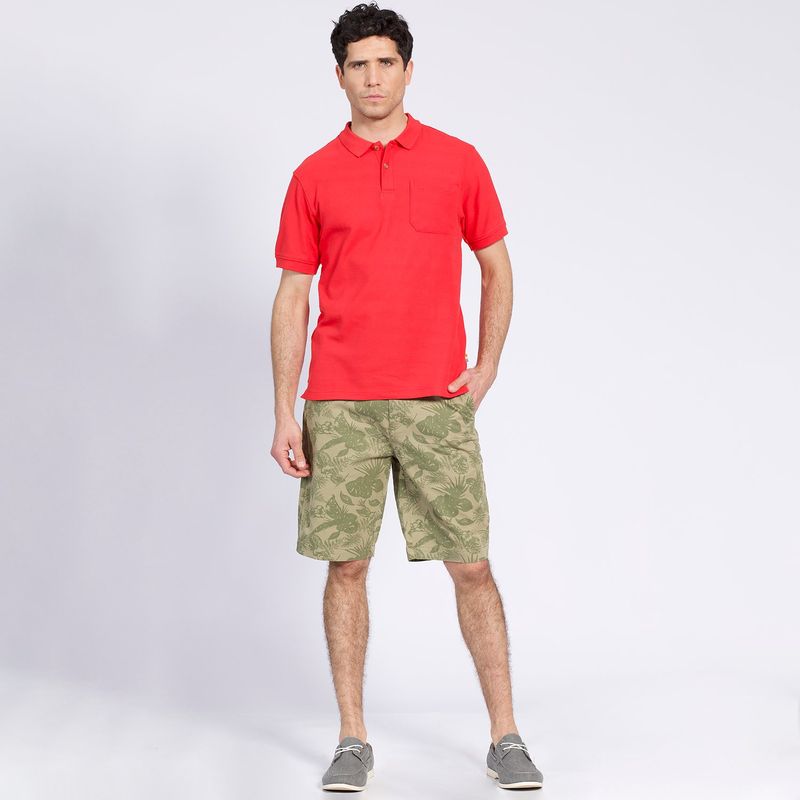 TRUVAL - Bermuda Estampada Verde musgo TRUVAL