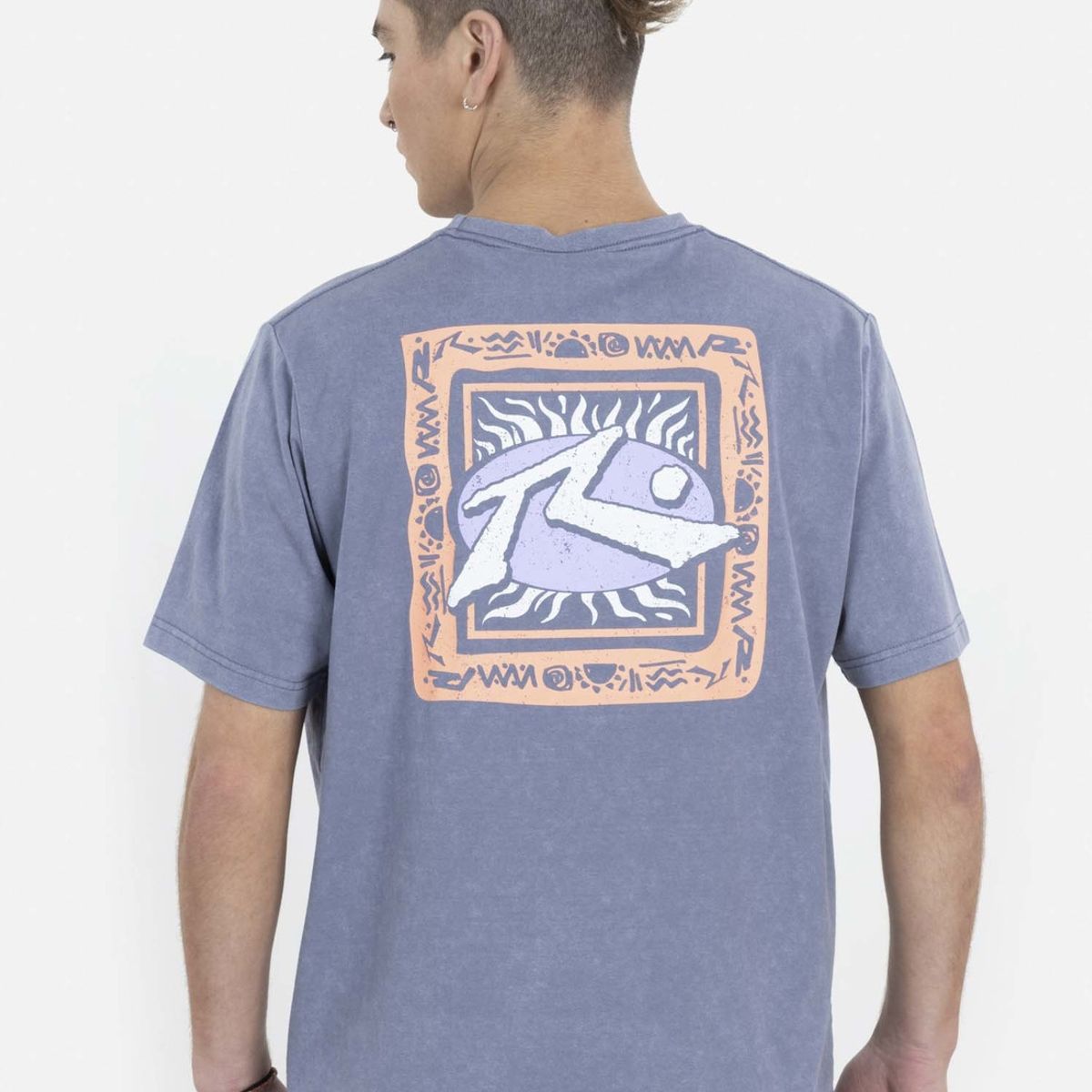 RUSTY - Polera Kapak Inti Raymi SS tee Hombre Denim Rusty