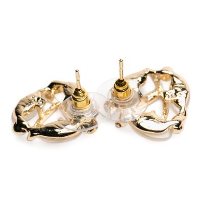 Imagen 2 del producto Aros de Mujer Pendientes Tríangulos color Oro y Perlas