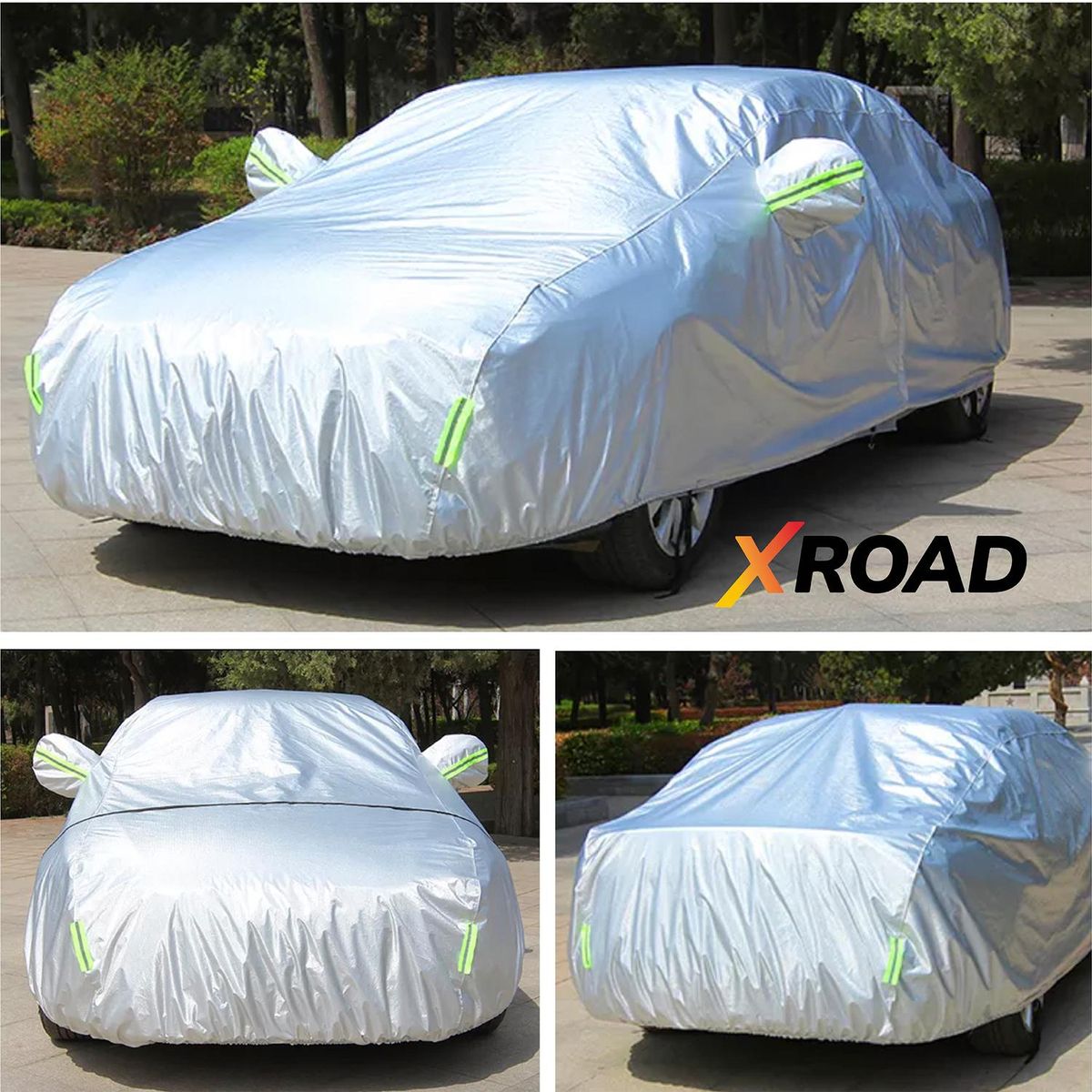 XROAD - Carpa Funda Cubre Auto Impermeable Premium con Felpa Xroad