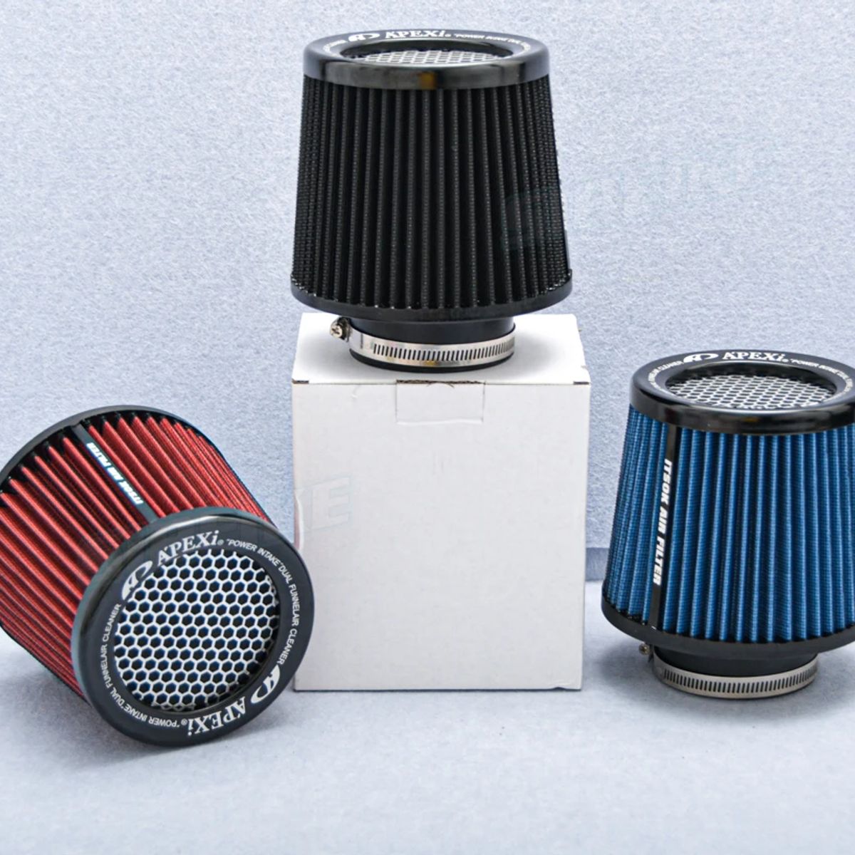 GENERICO - Filtro De Aire Apexi ROJO BiConico Alto Flujo Universal Auto Karvas