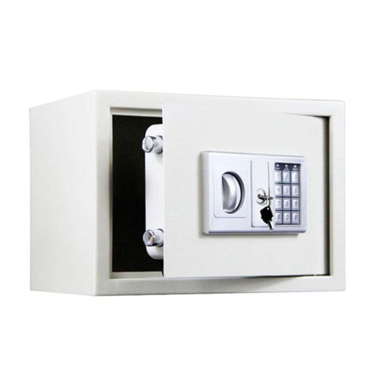 SOHOGAR - Caja fuerte de acero grande con teclado digital blanca