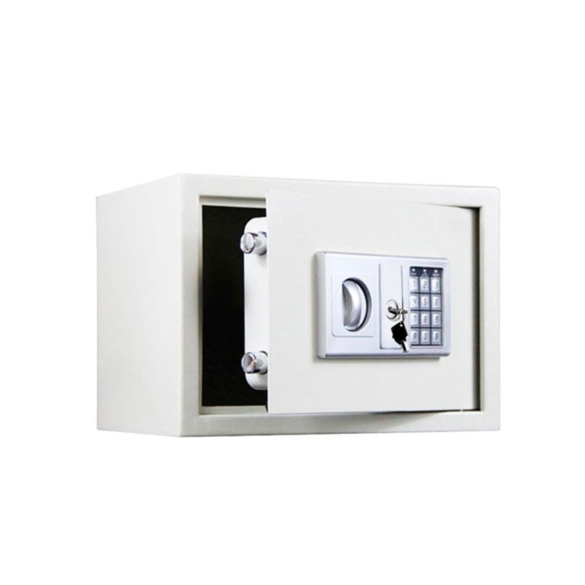 SOHOGAR - Caja fuerte de acero grande con teclado digital blanca