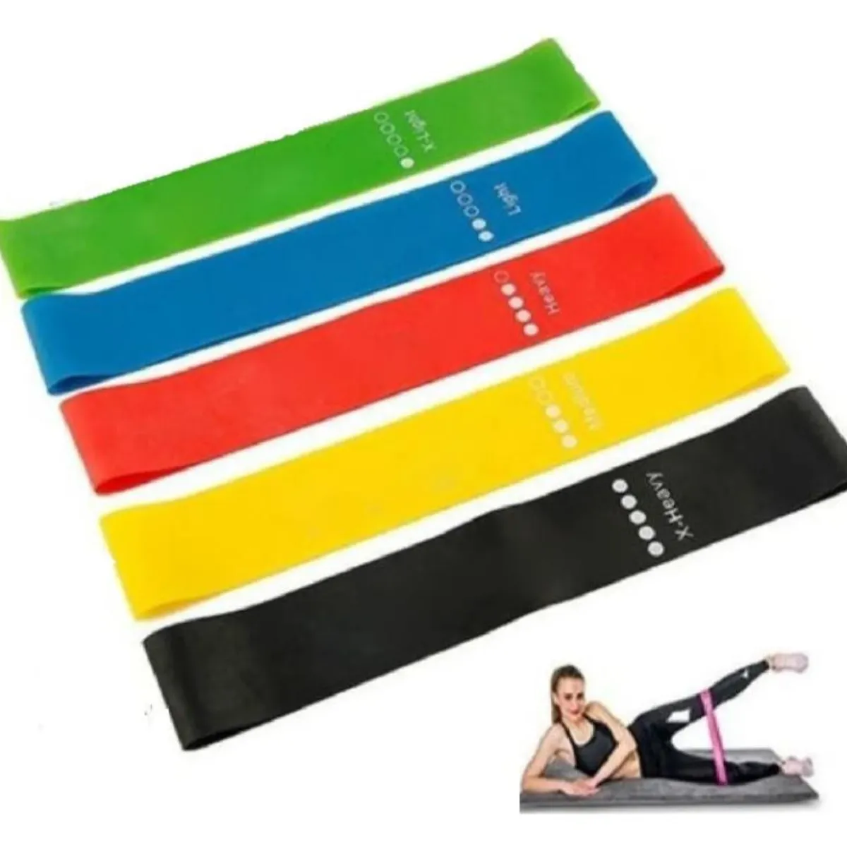 GENERICO - Kit Bandas De Resistencia Bandas Elásticas Ejercicio Colores