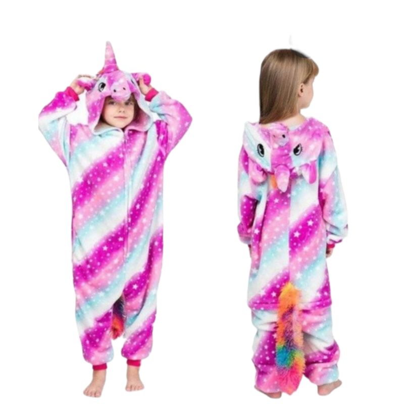 GENERICO - Pijama  Enterito Polar Niña Unicornio Estrella