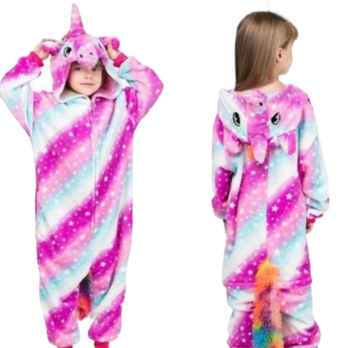 AGW - Pijama  Enterito Polar Niña Unicornio Estrella