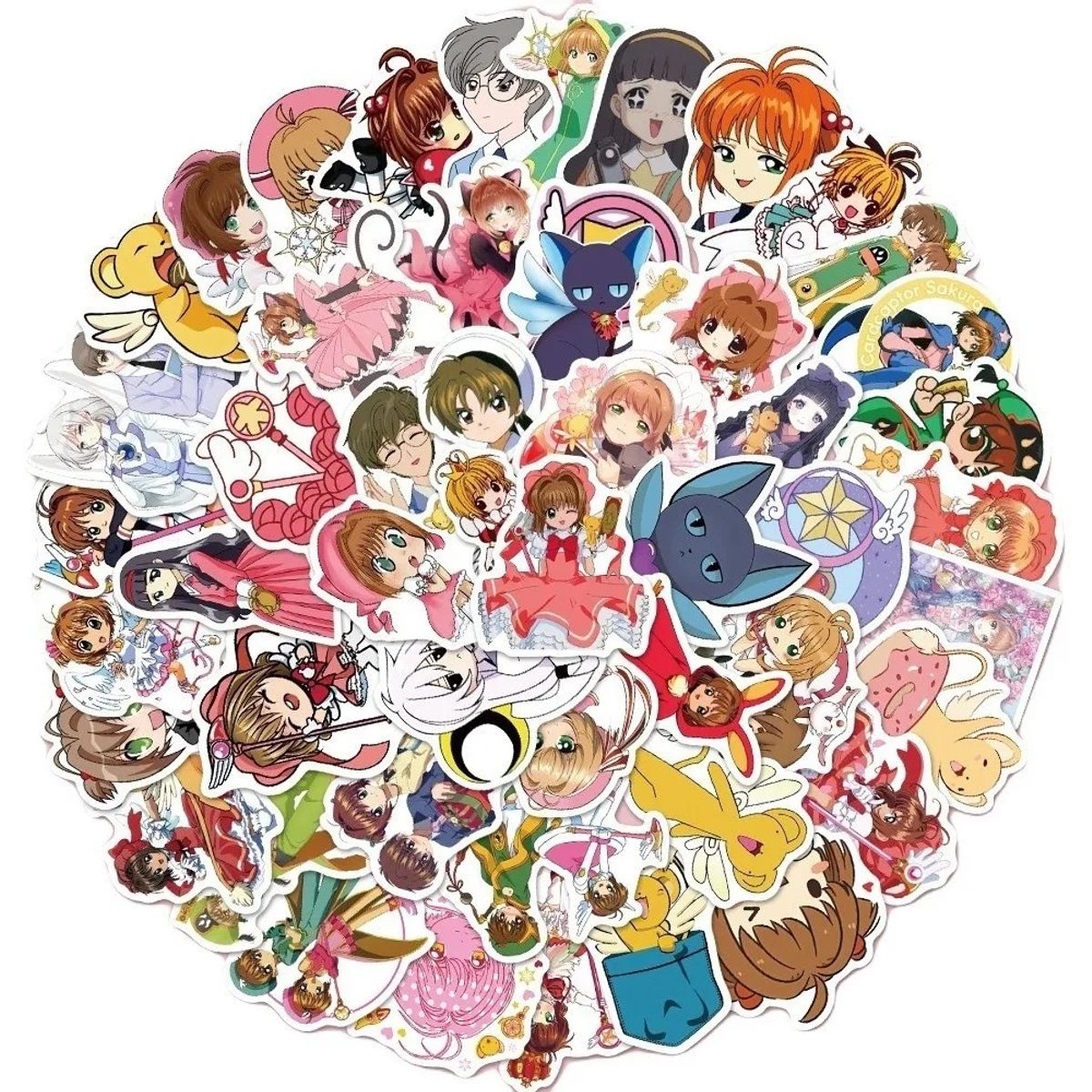 GARSIL - 50 Stickers Sakura Card Captor - Etiquetas Autoadhesivas