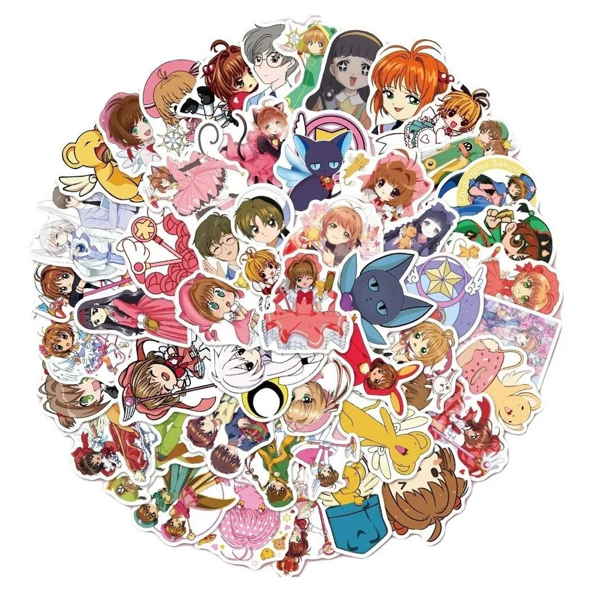 GARSIL - 50 Stickers Sakura Card Captor - Etiquetas Autoadhesivas