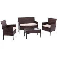 SPACE HOME - Juego terraza Woven living de rattan cafe