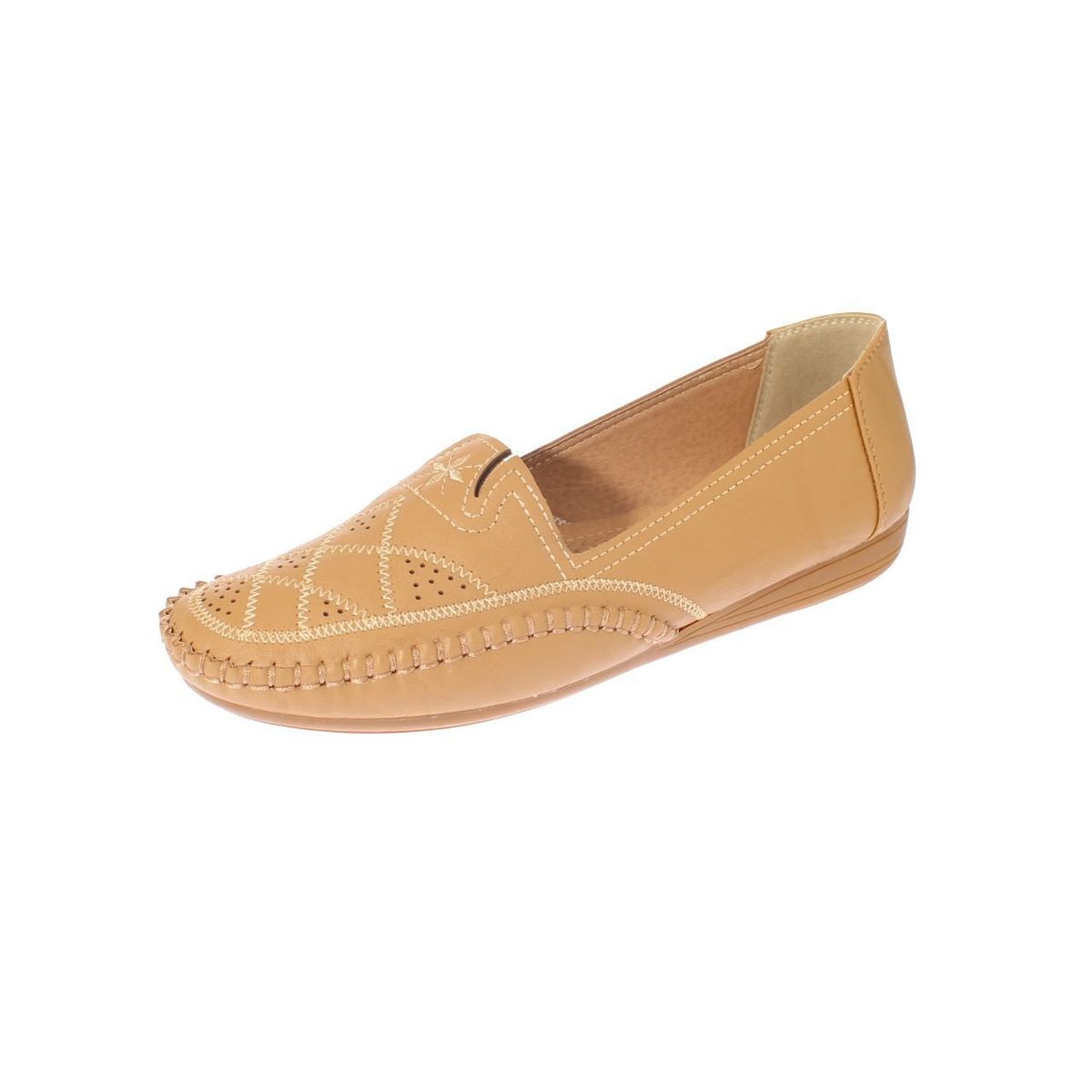 VIA FRANCA - Mocasin Casual Para Mujer Color Camel