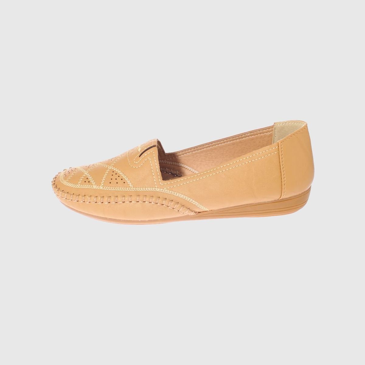 VIA FRANCA - Mocasin Casual Para Mujer Color Camel