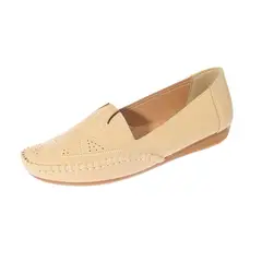 VIA FRANCA - Mocasin Casual Para Mujer Color Beige