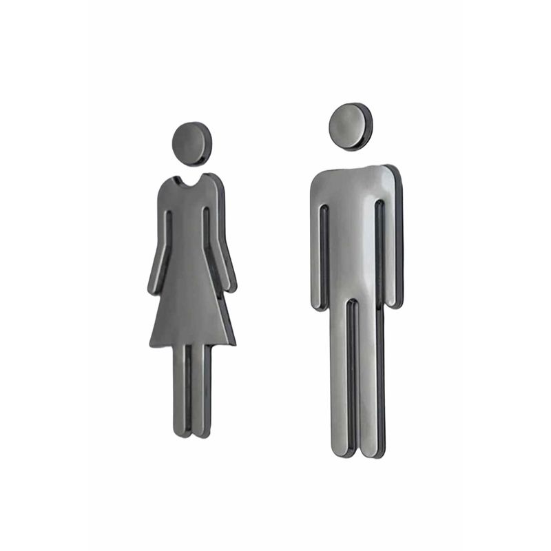 GENERICO - Letrero Baño Hombremujer Adhesivo Señalética Baños