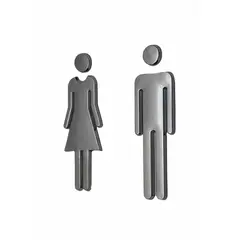 GENERICO - Letrero Baño Hombremujer Adhesivo Señalética Baños