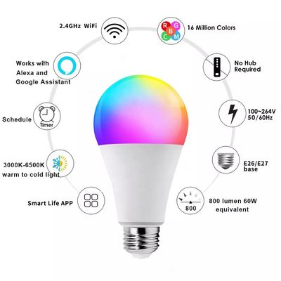 Imagen 2 del producto Ampolleta LED WIFI Inteligente RGB Control Smartphone 50000 Horas