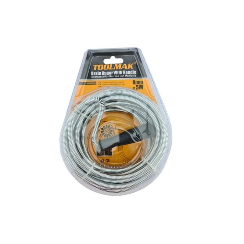GENERICO - Llave Ganzua Laucha Destapador Cañaria 5mts 8mm Toolmak