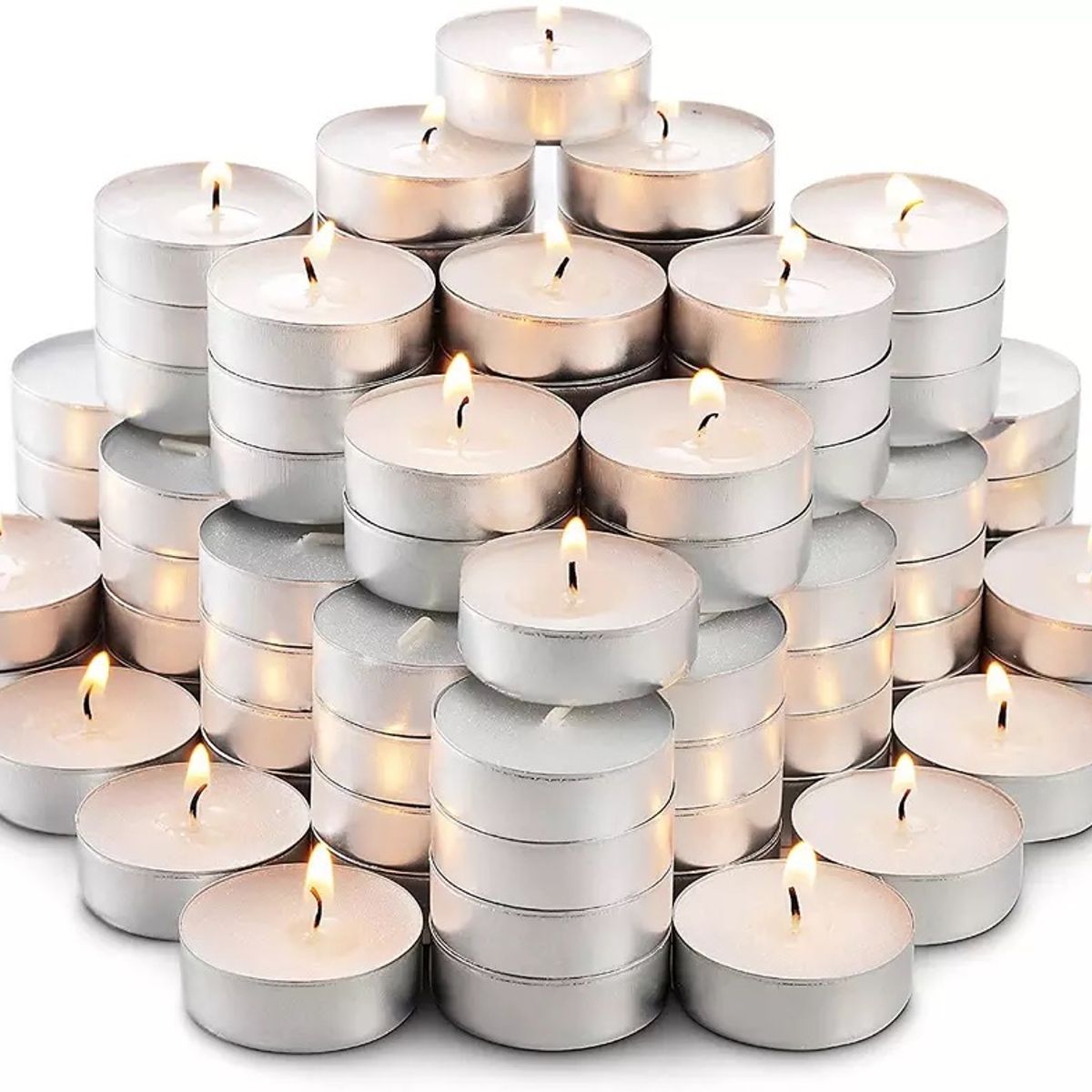 GENERICO - Velas Flotantes Blancas, Pack 50 unidades.