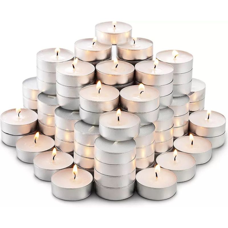 GENERICO - Velas Flotantes Blancas, Pack 50 unidades.