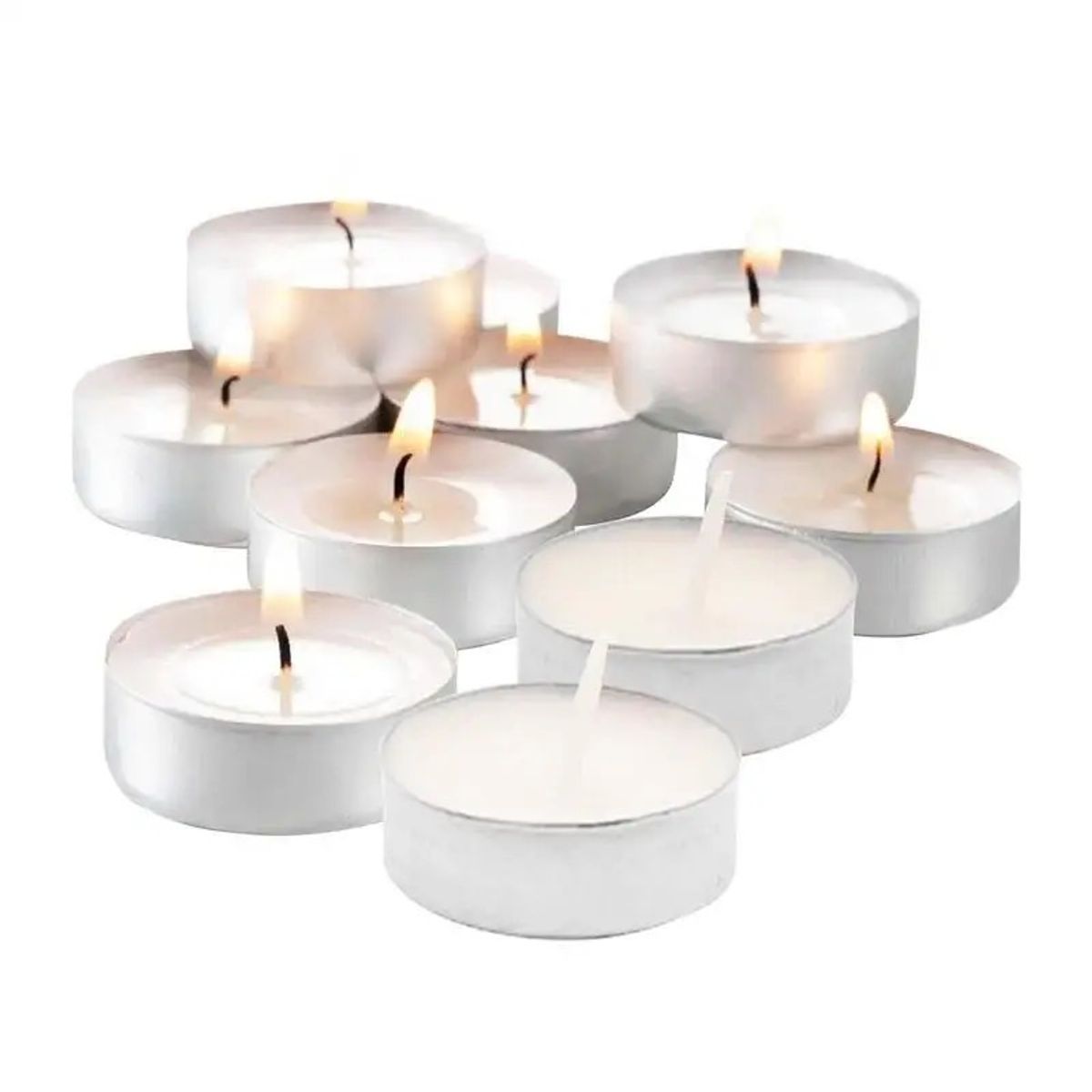 GENERICO - Velas Flotantes Blancas, Pack 50 unidades.