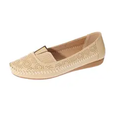 VIA FRANCA - Mocasin Casual Para Mujer Color Beige