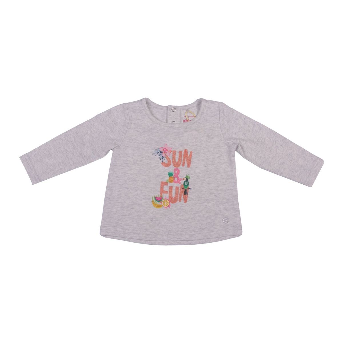 PILLIN - Polera Bebe Niña Gris claro Pillin PILLIN