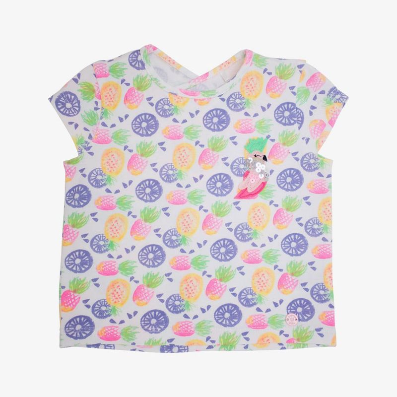 PILLIN - Polera Bebe Algodón Verano Niña Blanco PILLIN