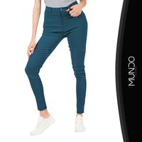 Pantalón Leggins Tipo Jeans Elástico De Mujer colores