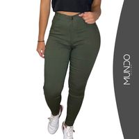 Pantalón Leggins Tipo Jeans Elástico De Mujer colores