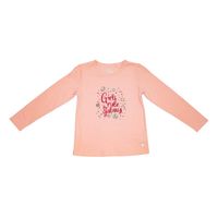 Polera M/L Estampada Niña Rosado