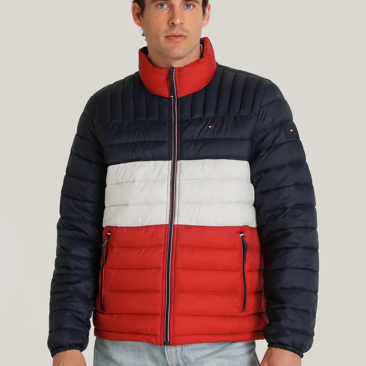 TOMMY HILFIGER - Parka Weight Quilted Multicolor Tommy Hilfiger