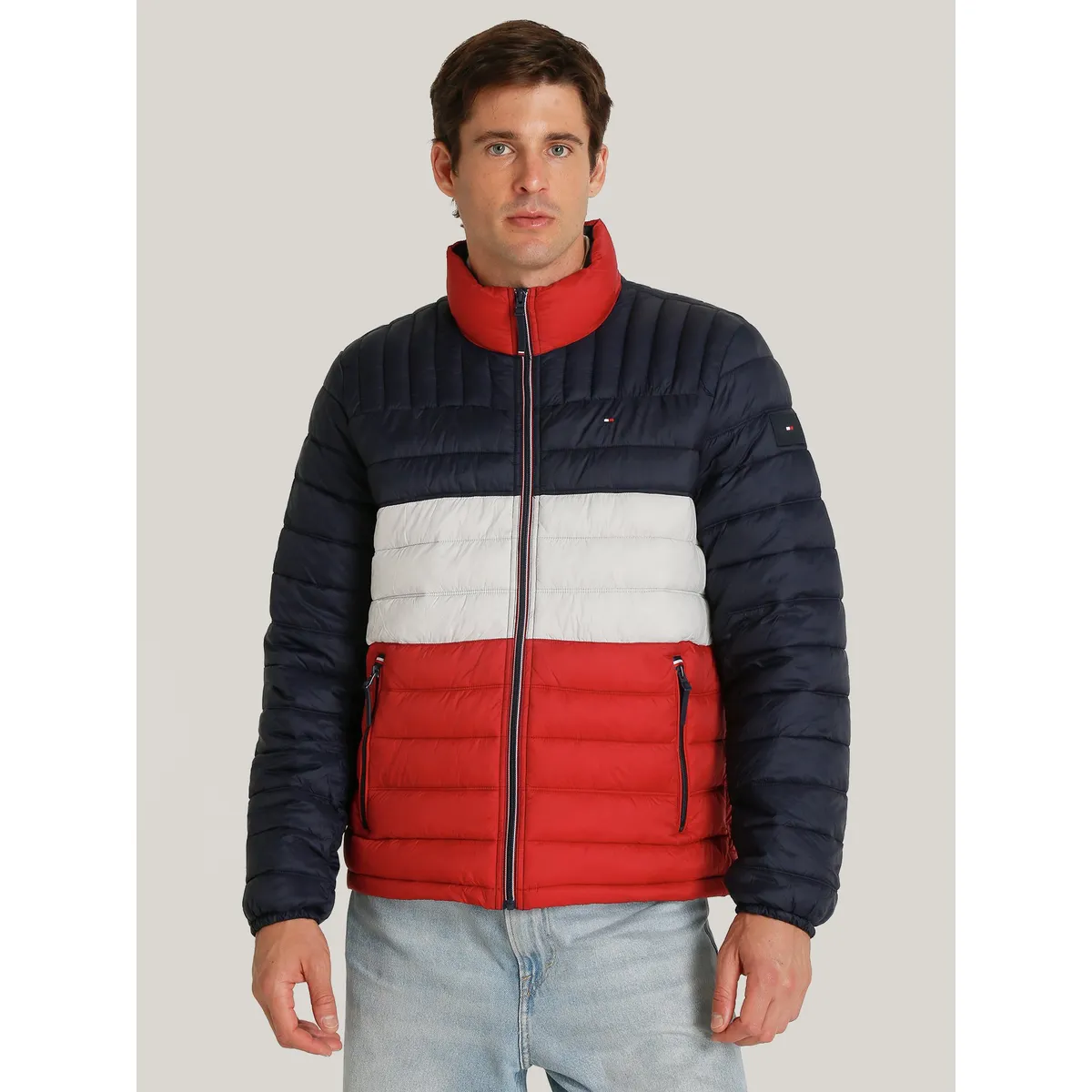 TOMMY HILFIGER - Parka Weight Quilted Multicolor Tommy Hilfiger