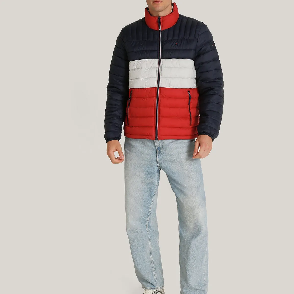 TOMMY HILFIGER - Parka Weight Quilted Multicolor Tommy Hilfiger