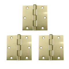 ODIS - Pack 3 Bisagras Fierro Con Rodamiento 3,5”×3,5”×2,2mm - Bronce