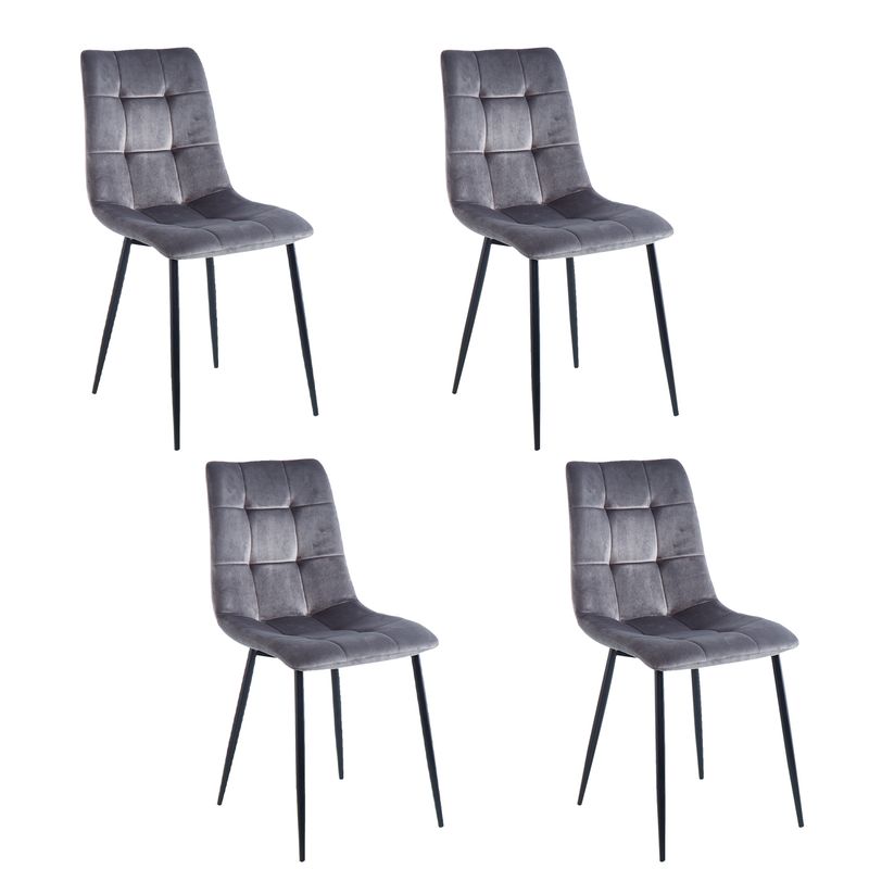 NOVAHUS - PACK 4 SILLA DE COMEDOR  TERCIOPELO