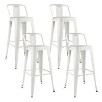 PACK DE 4 SILLA ALTA METAL BLANCO