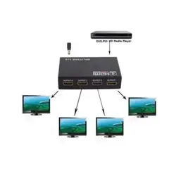 GENERICO - Splitter Hdmi 1x4 Activo 1.4 Full-hd 1080p Soporta 3d 4k