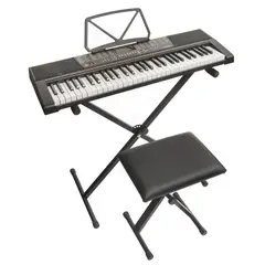 EPIC - Kit Teclado Musical 61 Teclas Con Sillin Y Atrl.