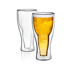 PERFECT CLASS - Set 6 Vasos Cerveceros Doble Pared 350ml