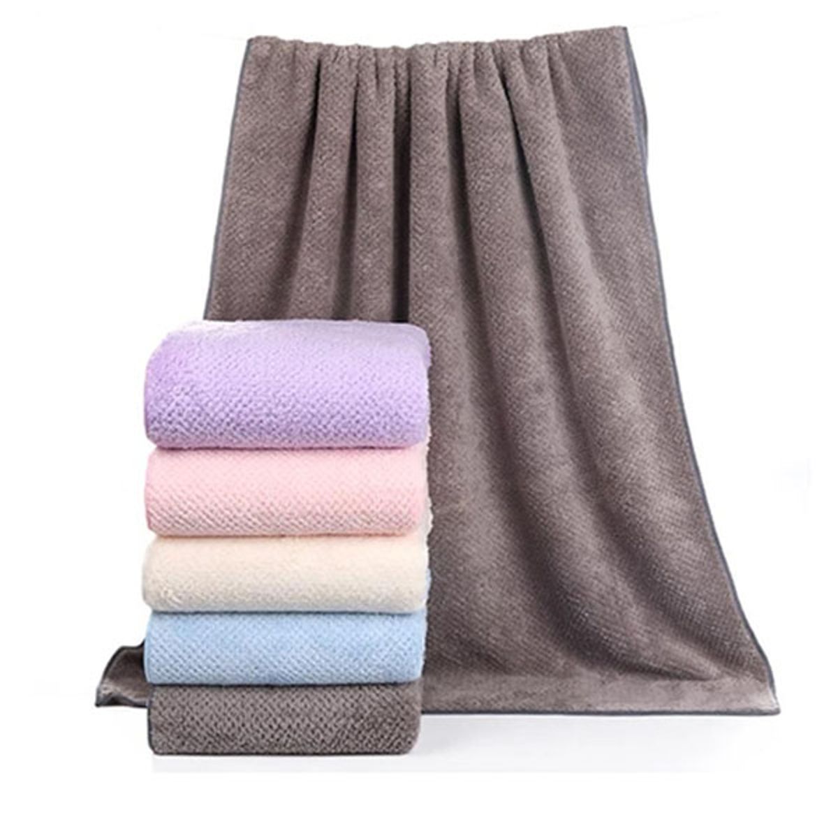 EVERSO - Toalla De Baño Microfibra Alta Calidadsuave Secado Rápido-Gris