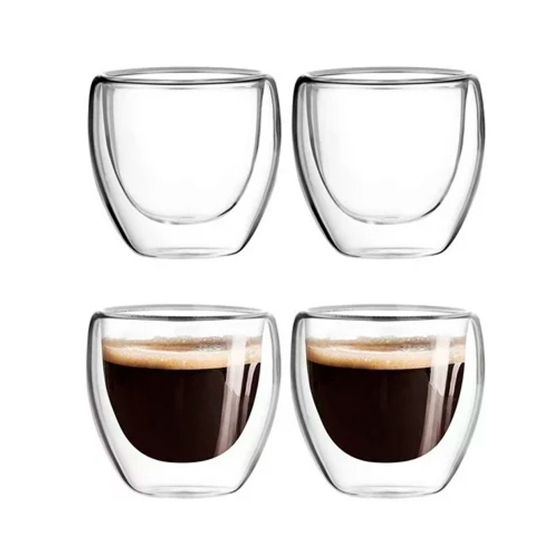 PERFECT CLASS - Set 6 Vasos Café Doble Pared 250 ml