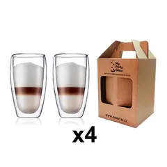 PERFECT CLASS - Set 4 Vasos Doble Pared 450ml