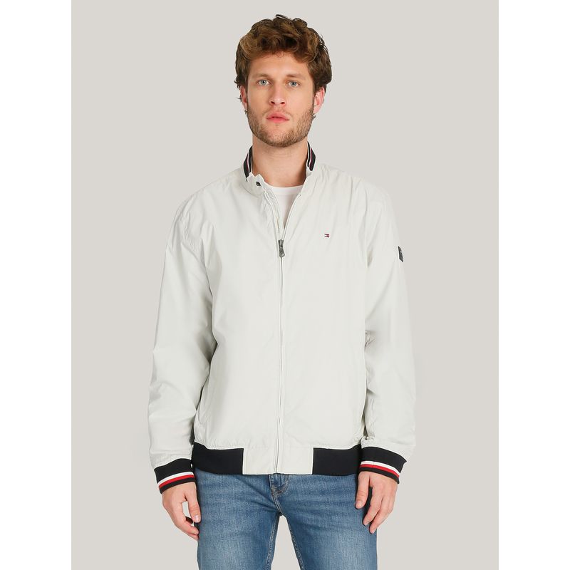 TOMMY HILFIGER - Bomber Light Stripe Celeste Tommy Hilfiger