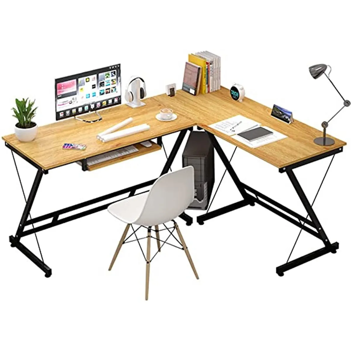 DE TODO Y MAS - Escritorio Mesa Forma L Moderno 110*51+120*51cm DETODOYMAS