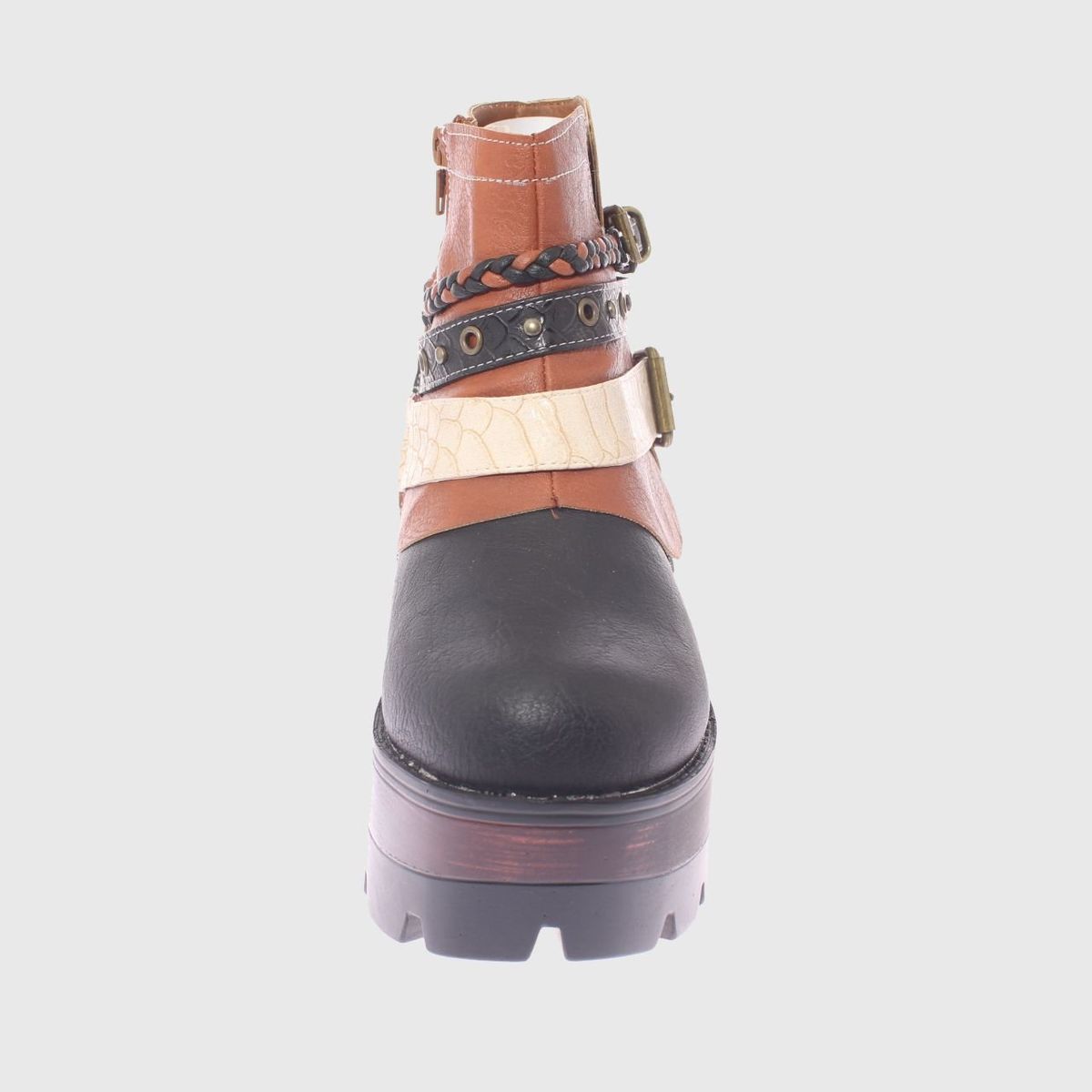 VIA FRANCA - Botín Terraplen Para Mujer Color Kaki