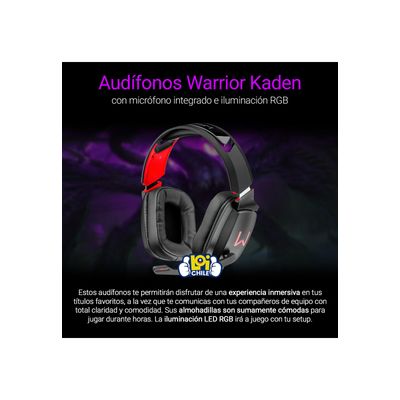 Imagen 2 del producto Audífonos Gamer Warrior Kaden RGB