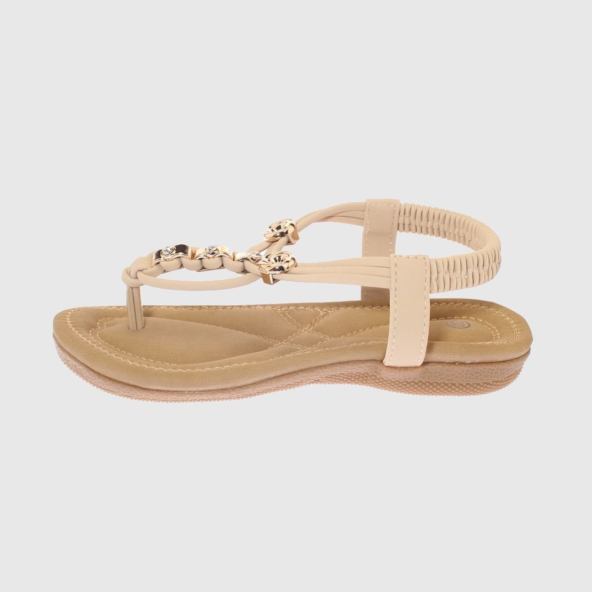 VIA FRANCA - Sandalia Casual Para Niña Color Beige