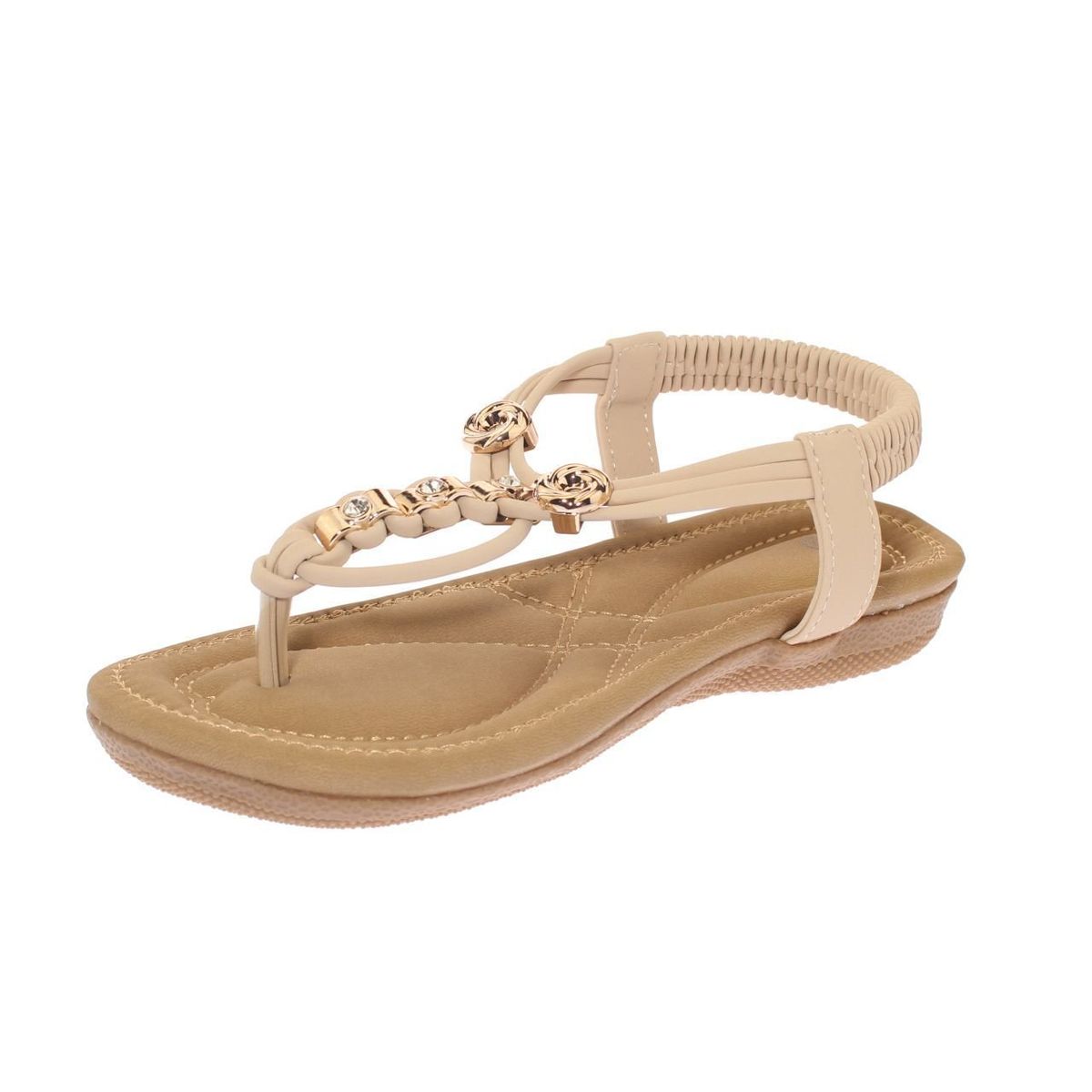 VIA FRANCA - Sandalia Casual Para Niña Color Beige