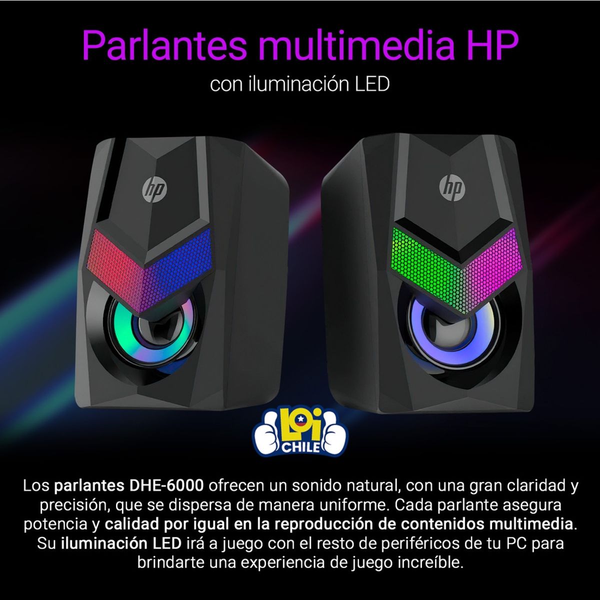 HP - Parlantes para PC Gamer HP DHE-6000 HP