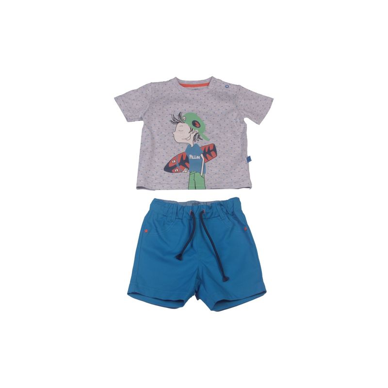 PILLIN - Conjunto Bebe Niño Gris Pillin PILLIN