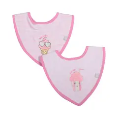 PILLIN - Set 2 Pzas Babero Niña Multicolor Pillín